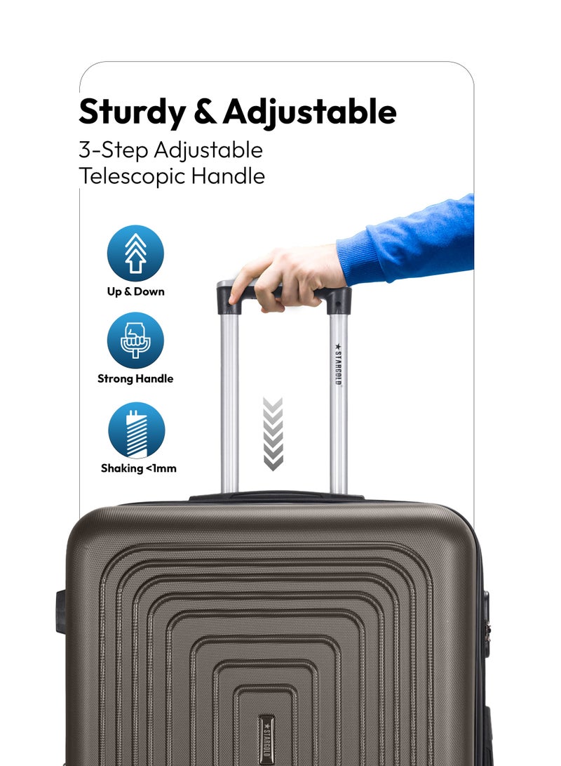 ستارجولد مجموعة حقائب سفر من 3 قطع من حقيبة سفر صلبة من مادة ABS - Image 4